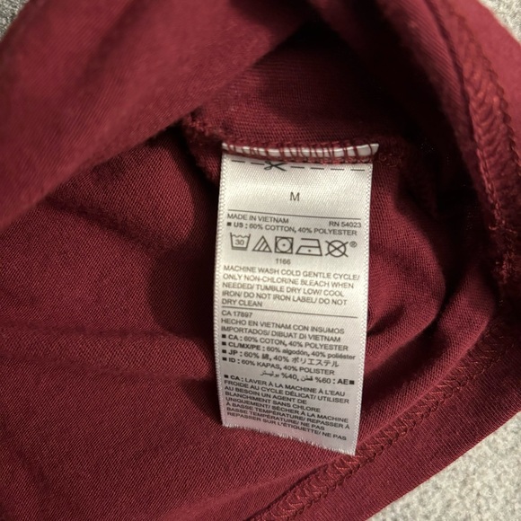 Old Navy soft washed burgundy & gray raglan tee medium - Picture 5 of 7